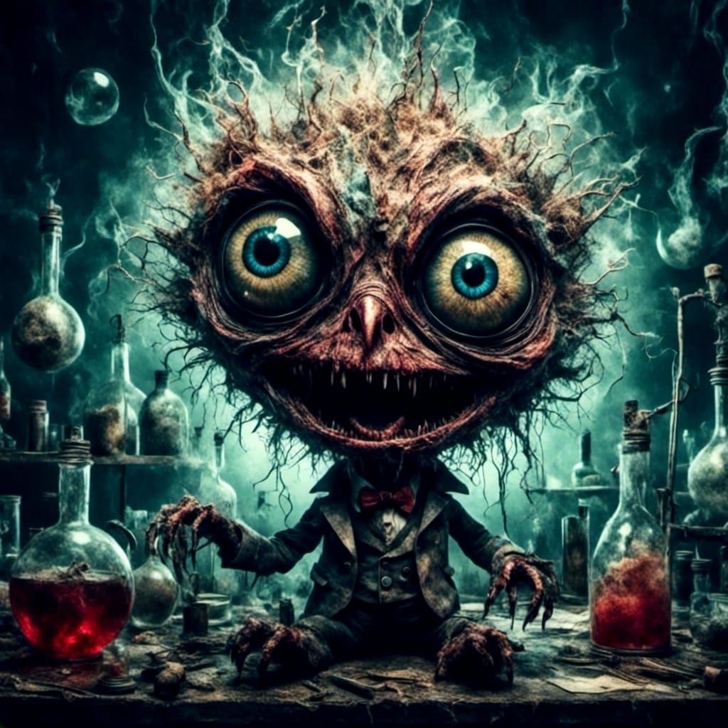 Macabre Chibi Scientist Monster