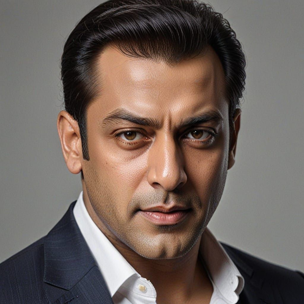 Dashing Bollywood Action Hero in Portrait