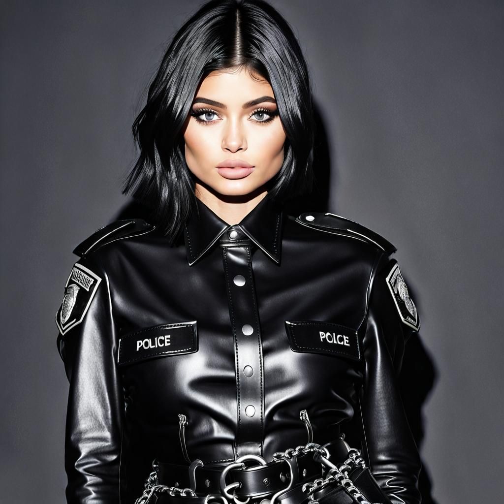 Leather Police Uniform and Shackles