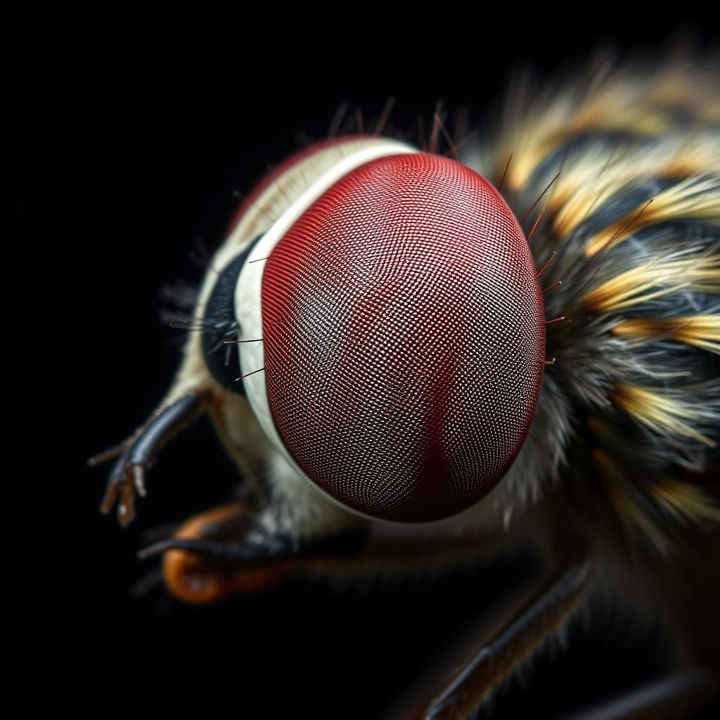 Intricate Fly Eye Microscopic Marvel