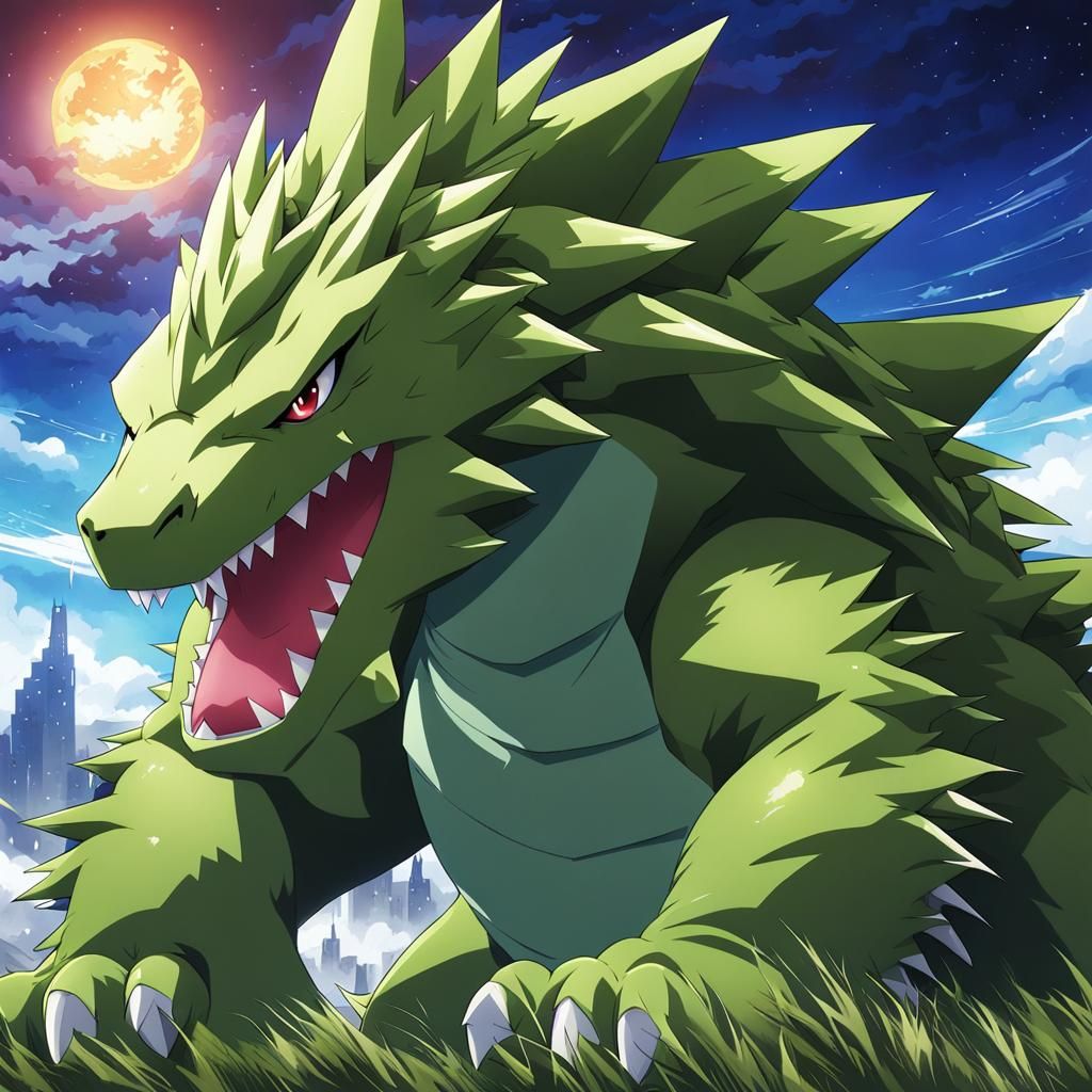 Tyranitar Anime Key Visual Illustration