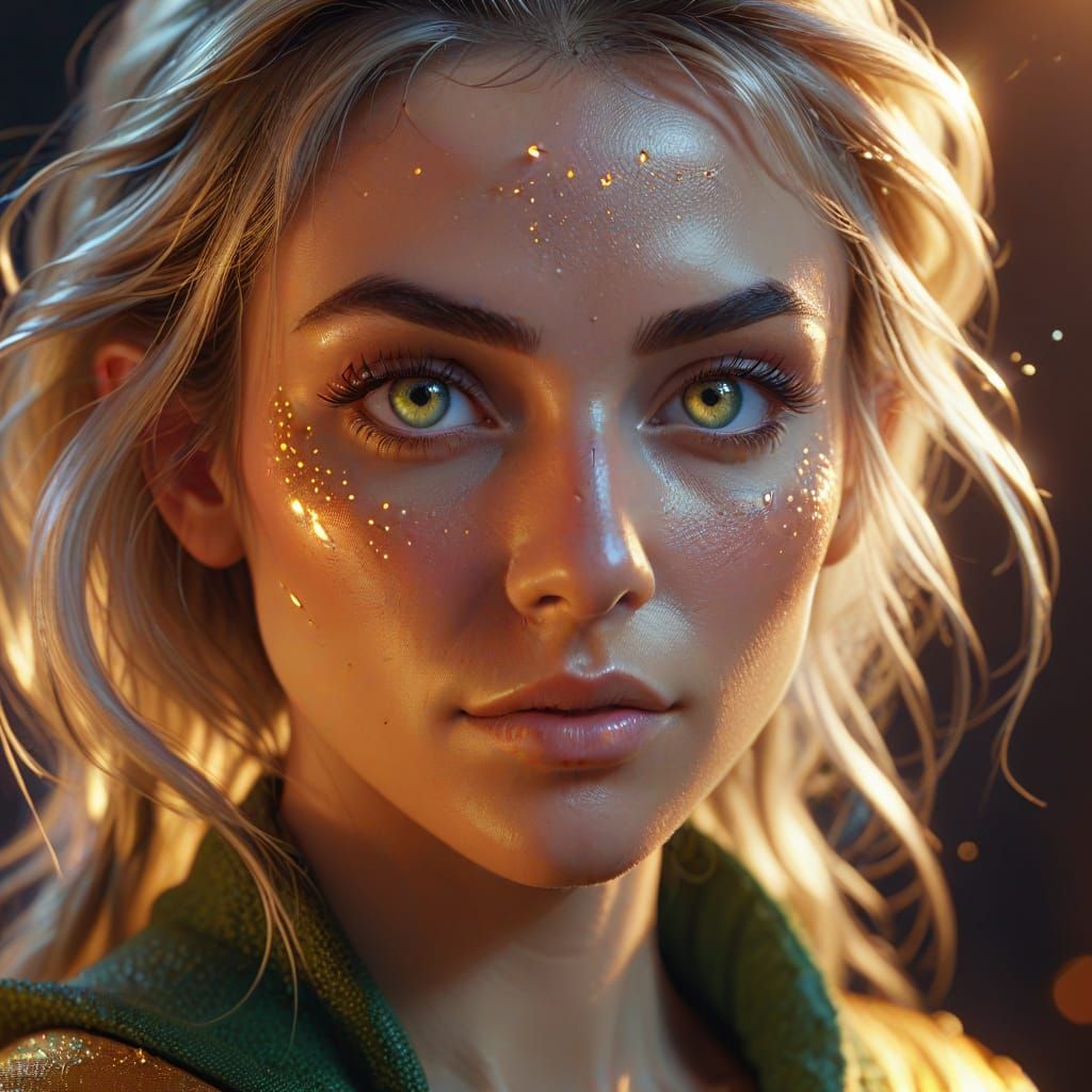 Ethereal Elf Portrait in Cinematic Style