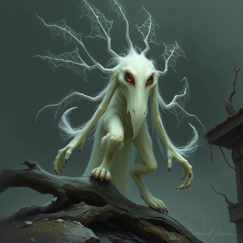 Sortilege Eldest Wisp Creature: An AI Interpretation