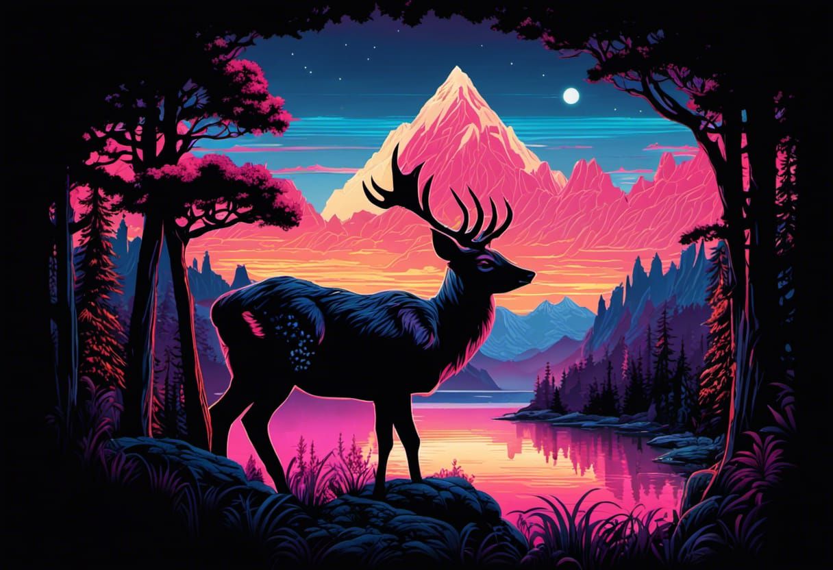 Fawn Portrait in High Gothic Comicbook Style