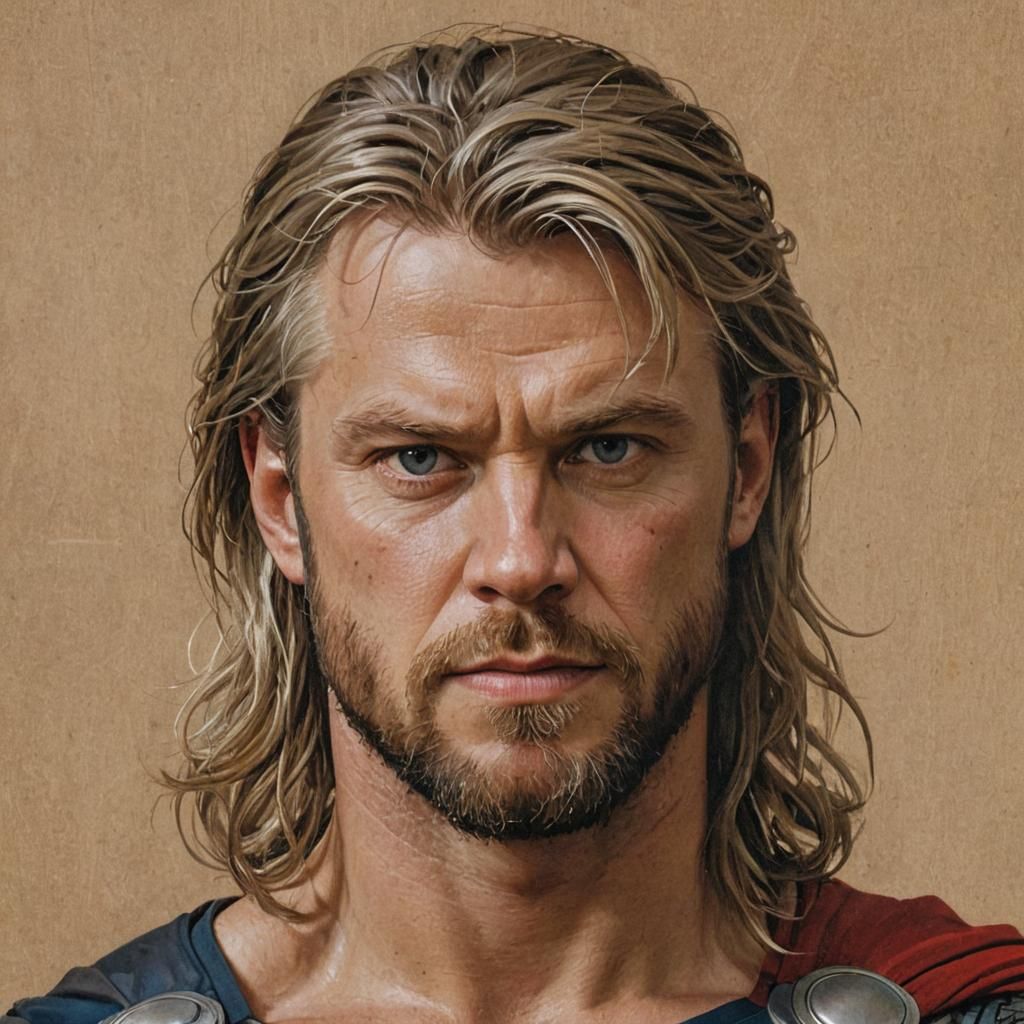 Heroic Self-Portrait of a Norse God