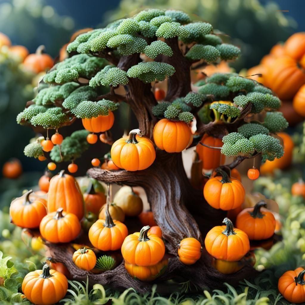 pumpkin gourd bonsai
