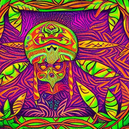 Abstract Ayahuasca Dreamscape: AI Interpretation