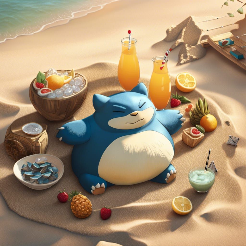 Snorlax goes on holiday