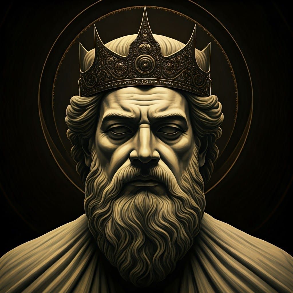 Abstract Expressionist God Statue in High Fantasy Reality