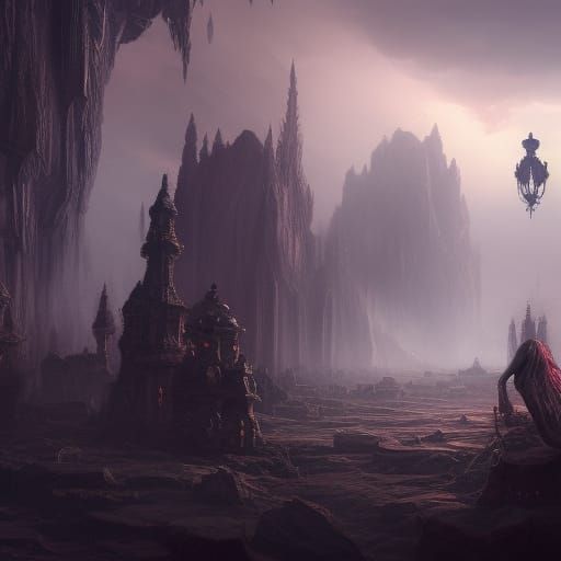 Fantastical Ghost in Detailed Matte Painting