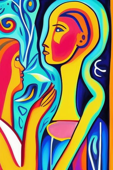 Figures in Mirror: Fauvist Painting Inspired by Laurel Burch