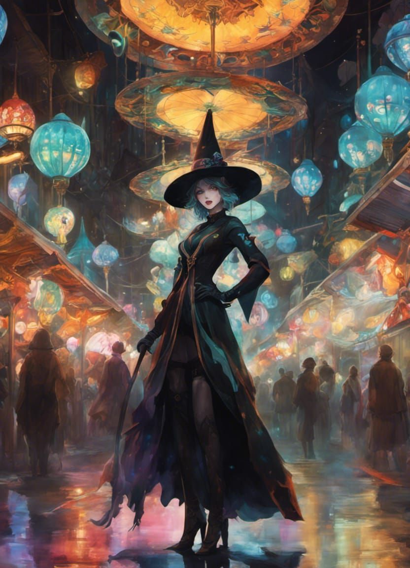 Art Nouveau Witch at Funky Magic Carnival