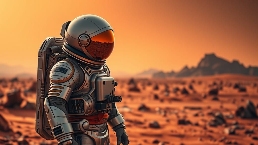 Epic Mars Landscape in Cinematic Realism