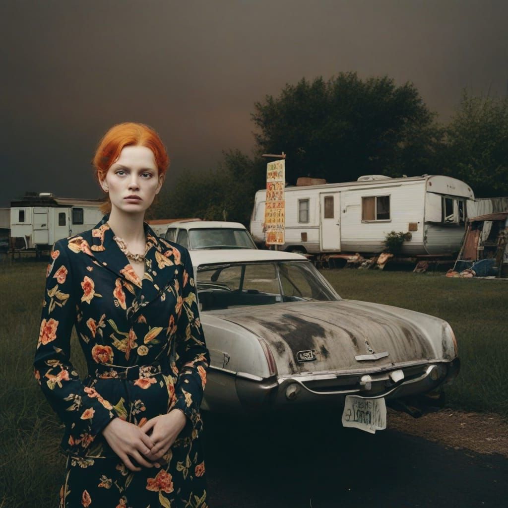 Eccentric Fashion Portrait in Bold Patterns