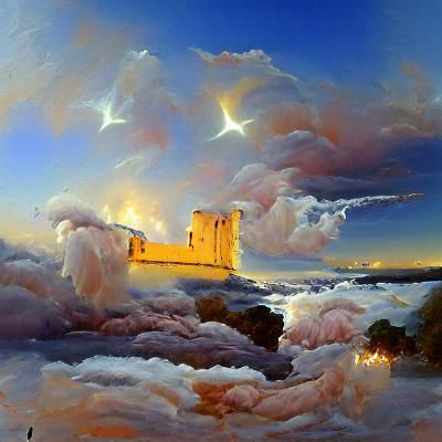 Heavenly Golden Gate Landscape at Sunset