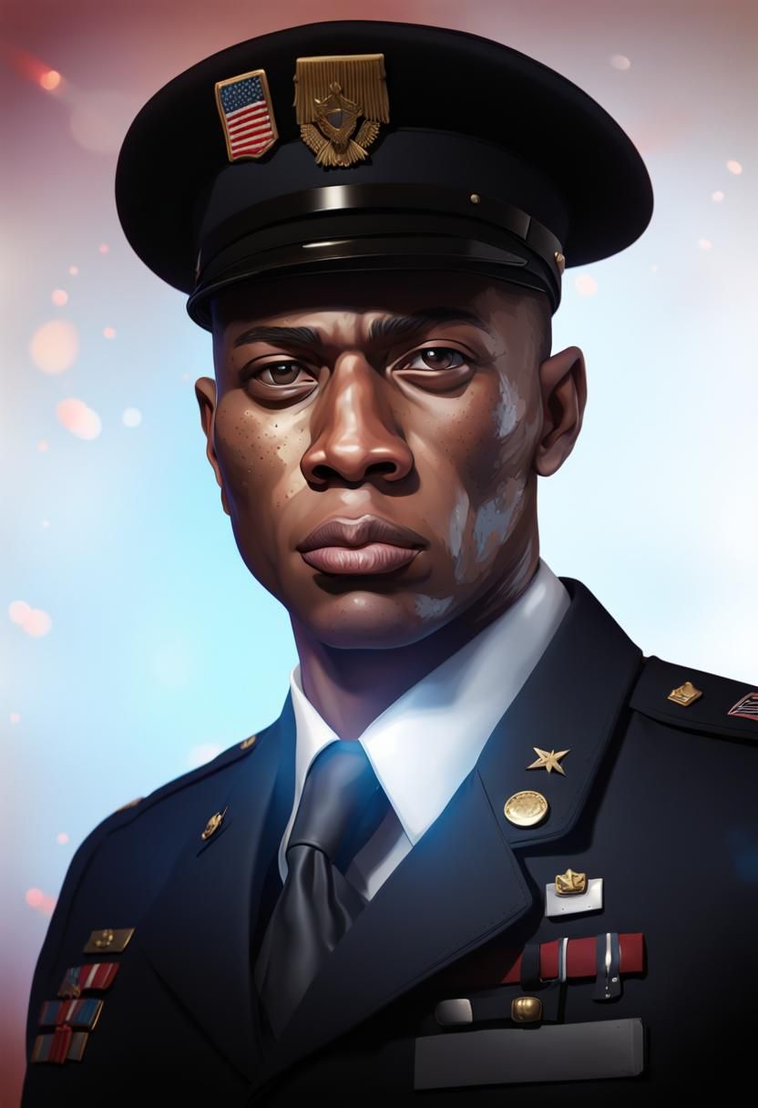 Powerful Veteran's Day Soldier Portrait in Hyperrealism
