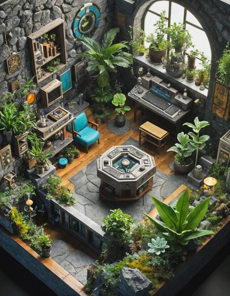 dada, bionic, empty room