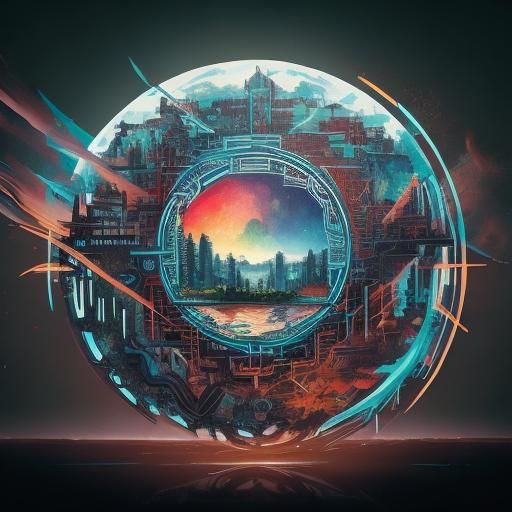 tribal flower of life  cyber