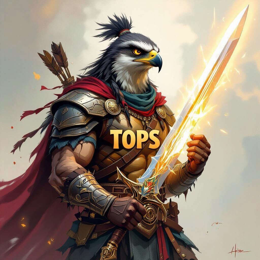 Heroic Hawk Warrior with Sword of Truth