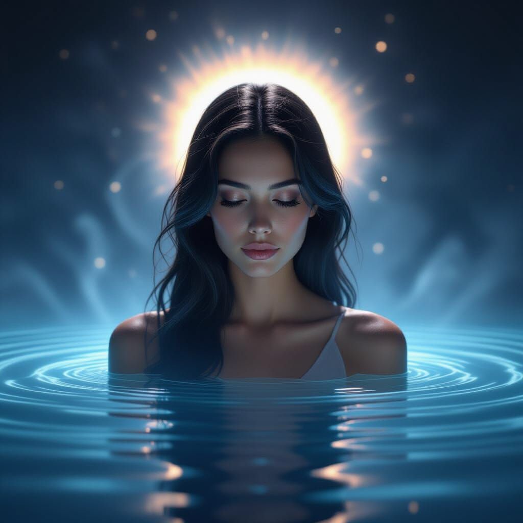 Ethereal Portrait of Subtle Energy Fields and Harmonic Rippl...