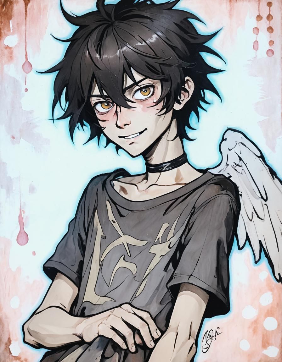 Mischievous Man Laughing in Caravaggisti Style