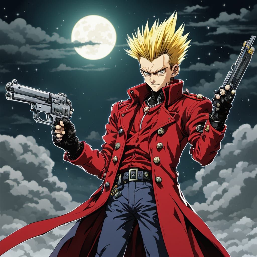 Cyberpunk Action Hero Vash the Stampede