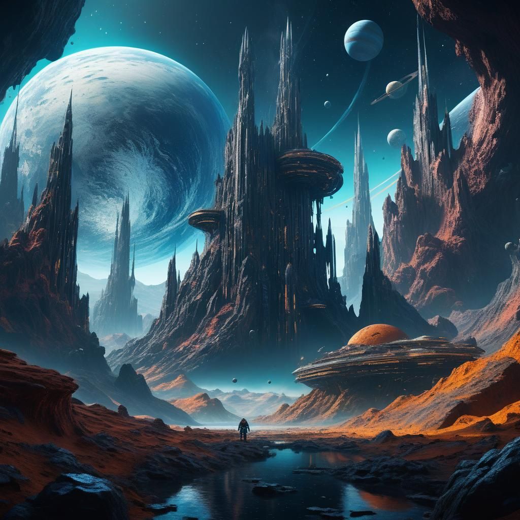Fantastical Outer Space Concept Art in Deep Color