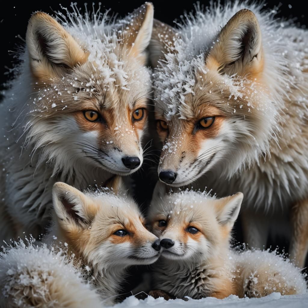 Antarctic Fox Family