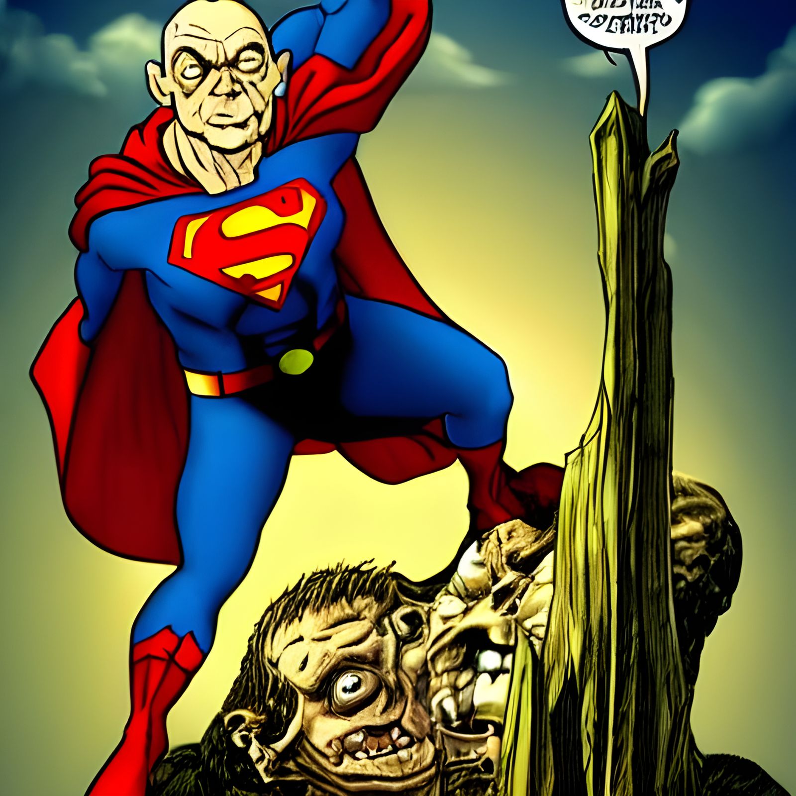 Gollum and Superman AI Mashup