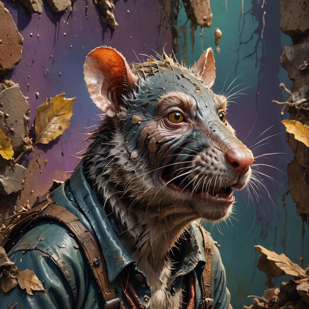 Hyperrealistic Rat Man Concept Art