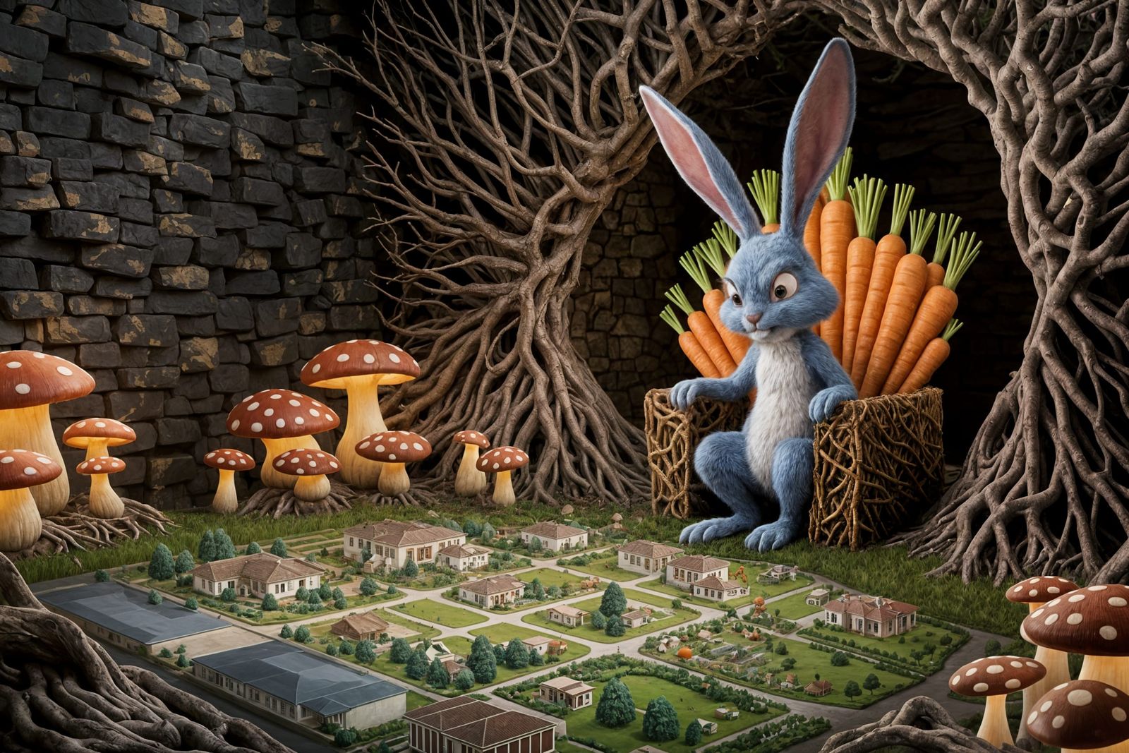 Evil Rabbit's Lair in Elaborate Warren