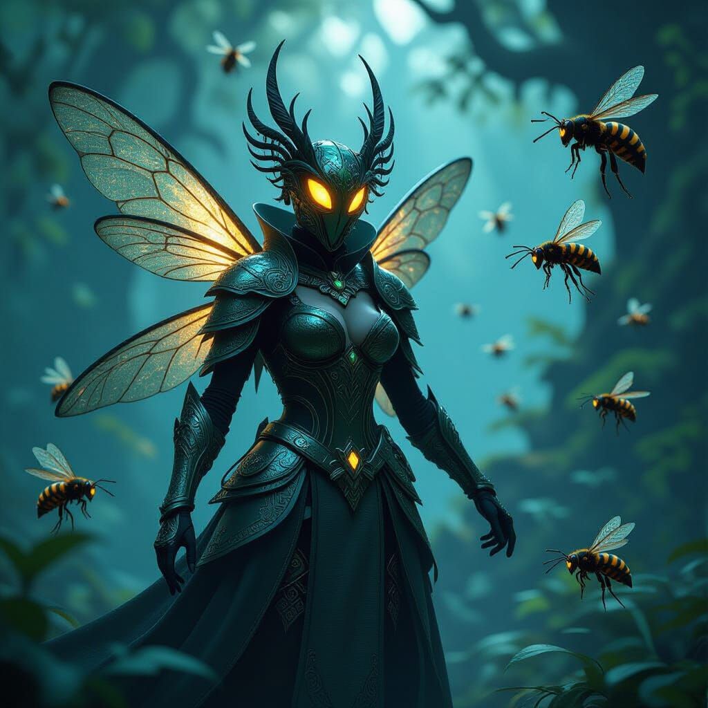 Queen of Killer Wasps in Mystical Forest
