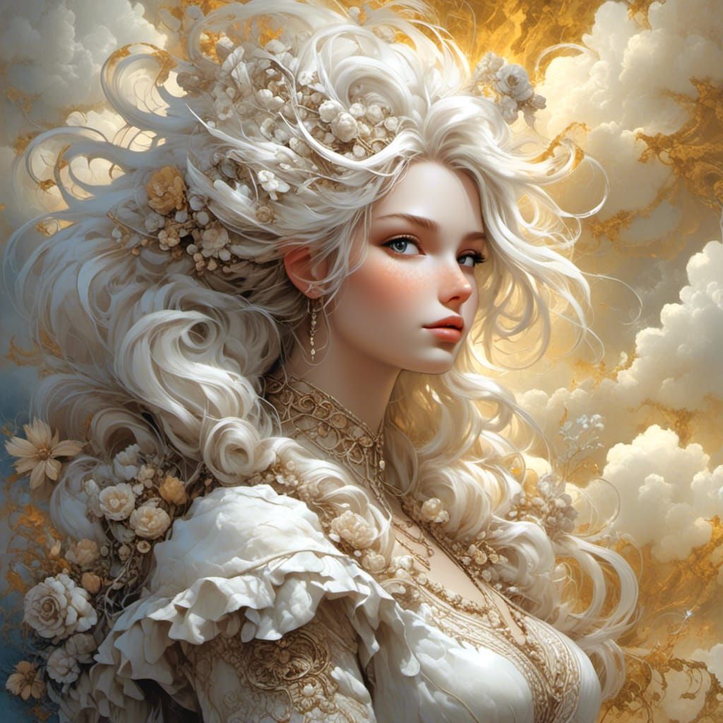 Fantasy Art: Beautiful Woman in Boris Vallejo Style