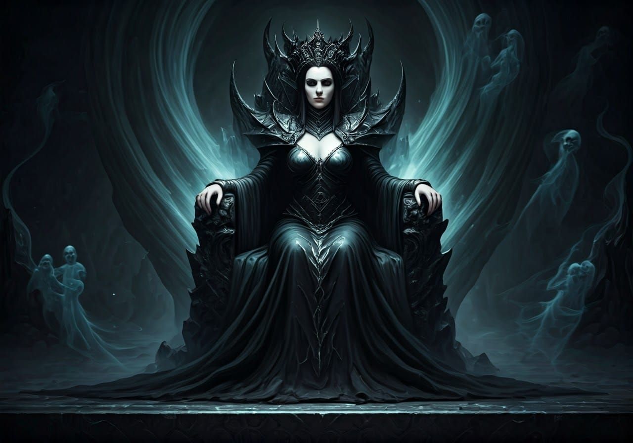 Queen of the Underworld on Obsidian Throne