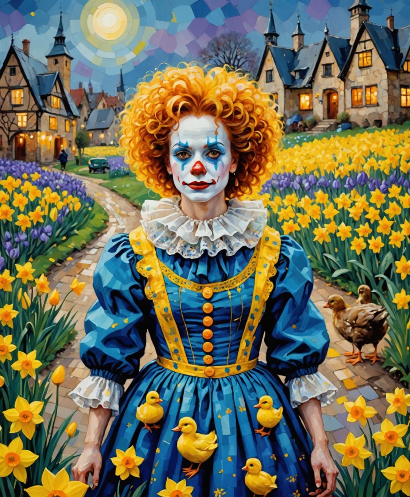 Stunning Klimt-Inspired Easter Village Scene