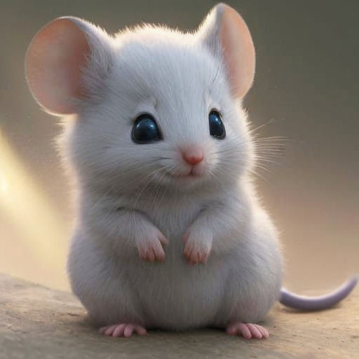 Cute Shy Baby Mouse in Hyperrealistic 8K