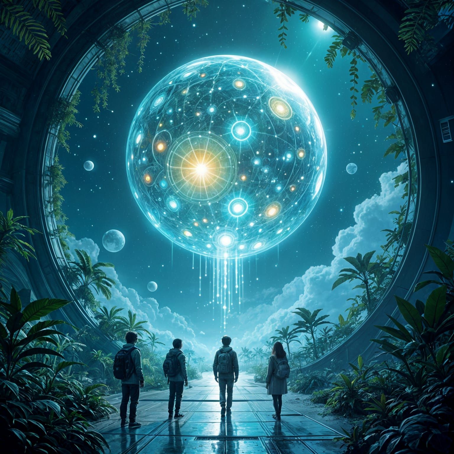 Luminescent Alien Planet Welcomes Space Academy