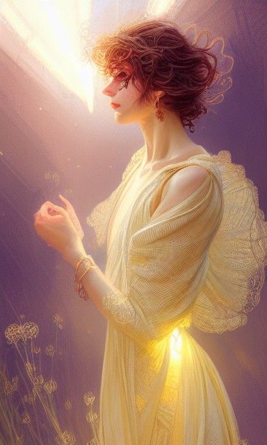 Fauvist Portrait: Bearded Youth in Feminine Attire