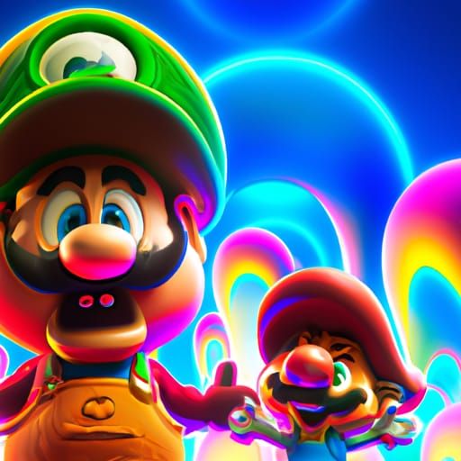 Mario & Luigi in James Gunn's Movie: 3D Digital Art