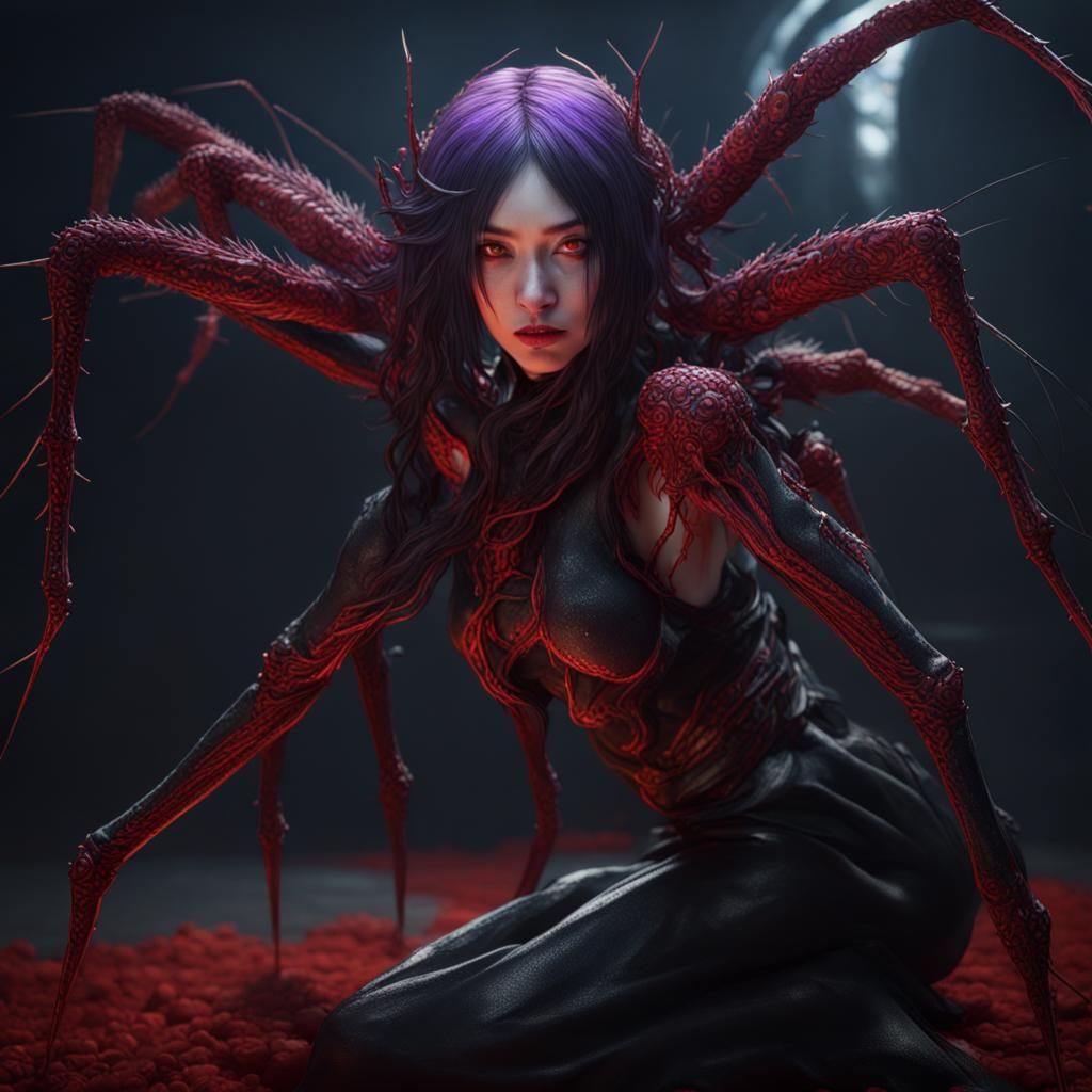 Jorōgumo: Dark Fantasy Spider Woman in 8K