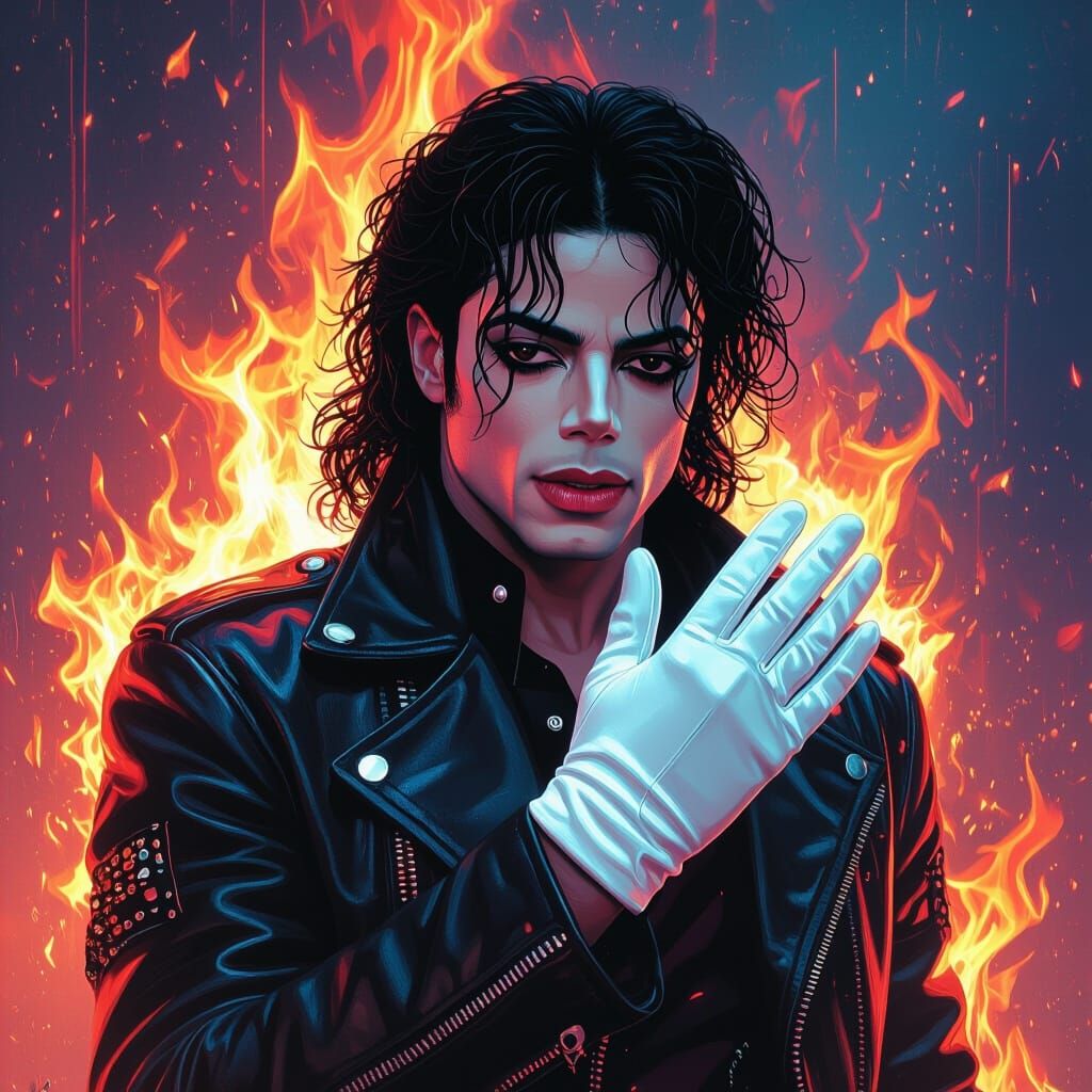 Michael Jackson Engulfed in Digital Flames