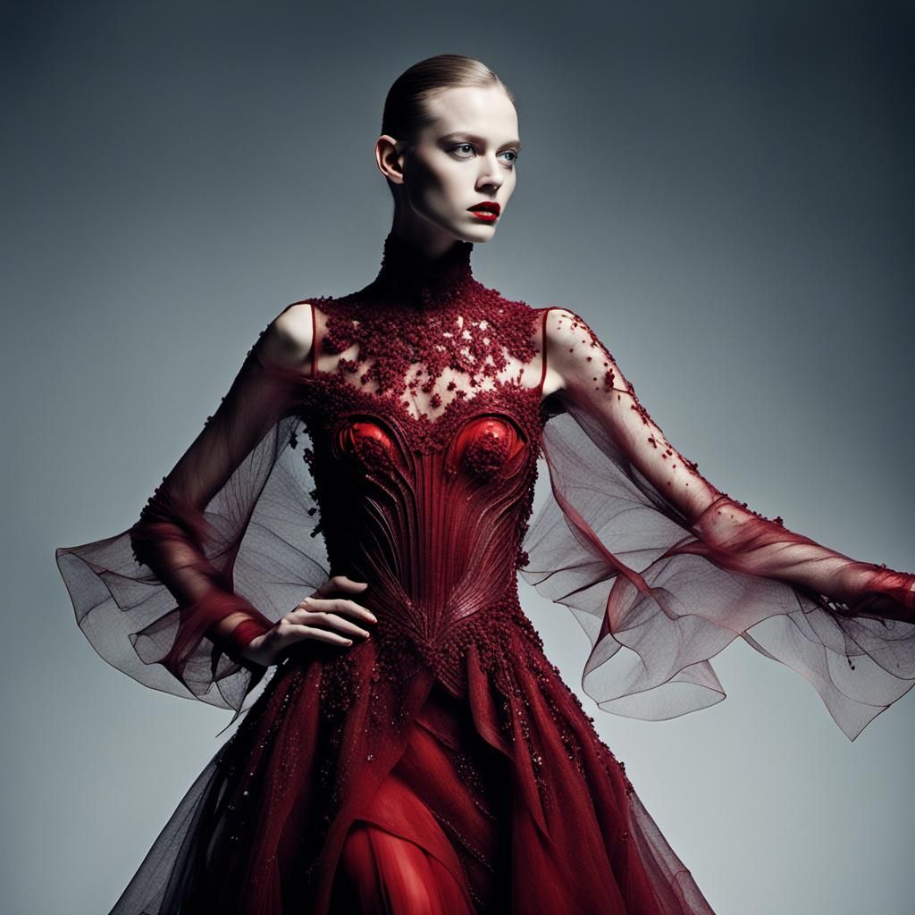 High Fashion Gown Inspired by McQueen and Galliano