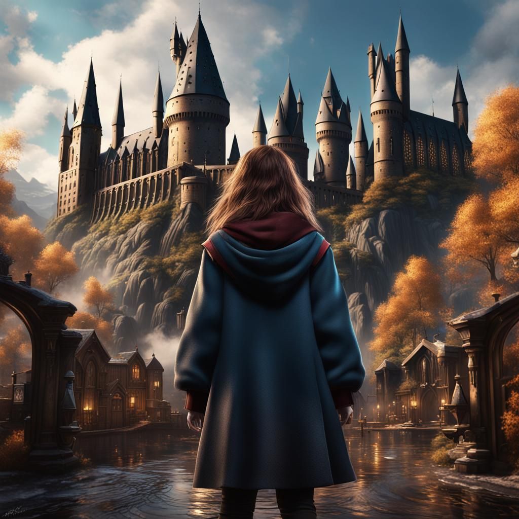 Fantastical Harry Potter Girl in Detailed Matte Painting