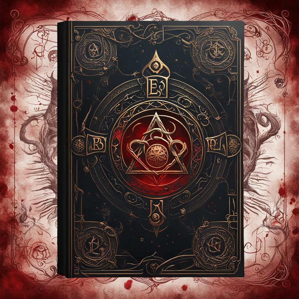 Eerie Book Cover for Blood Magic: Charcoal Drawing
