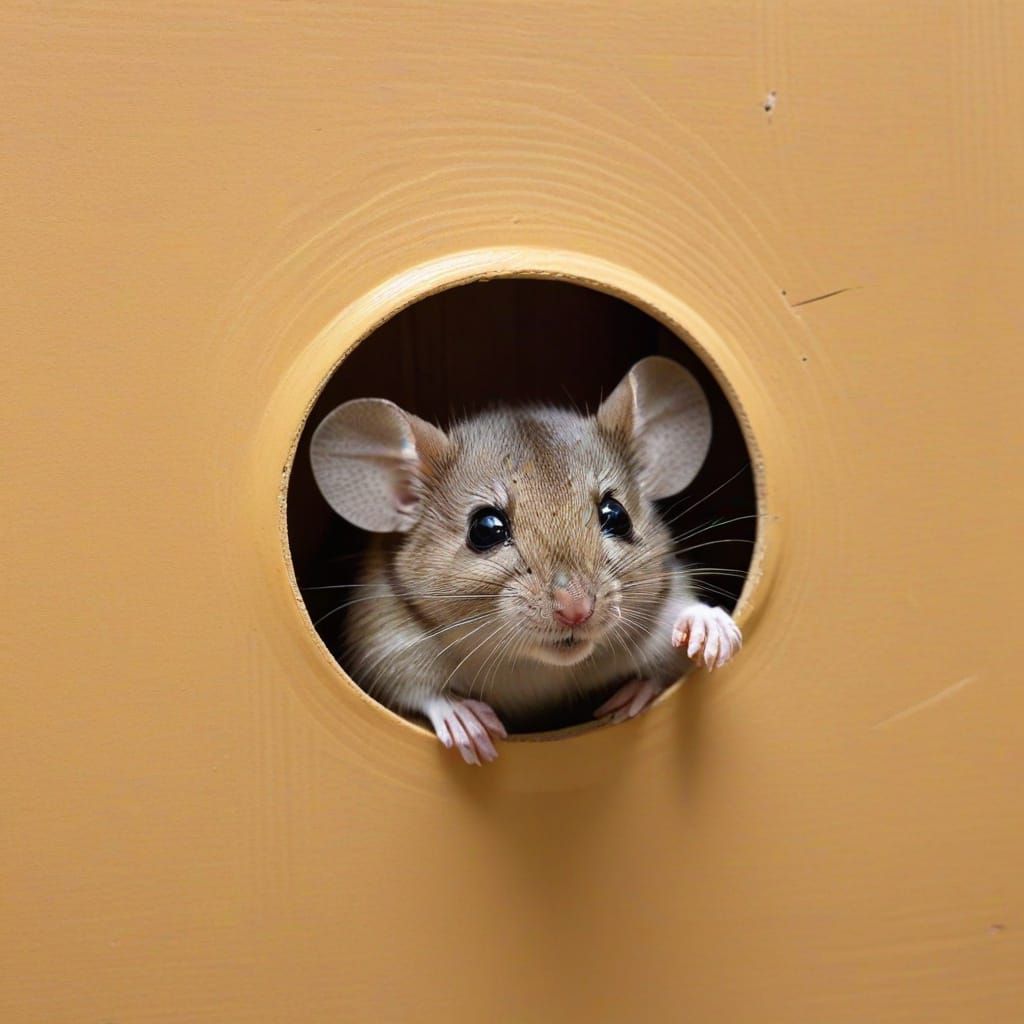 A Shy Mouse Peekaboo