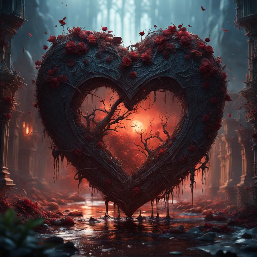 Heartbreak Tears: A Detailed Matte Painting