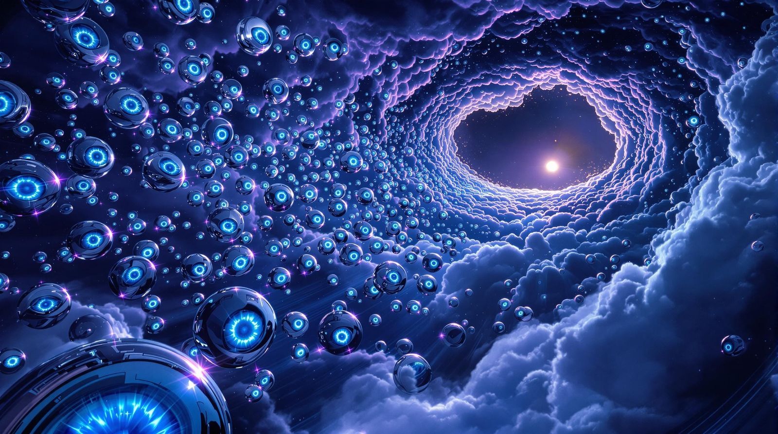 Techno Chromium Eyeballs Converge on Dark Magellanic Clouds