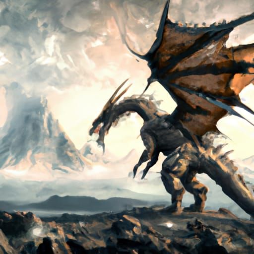 Volcanic Dragon: Epic Digital Matte Painting