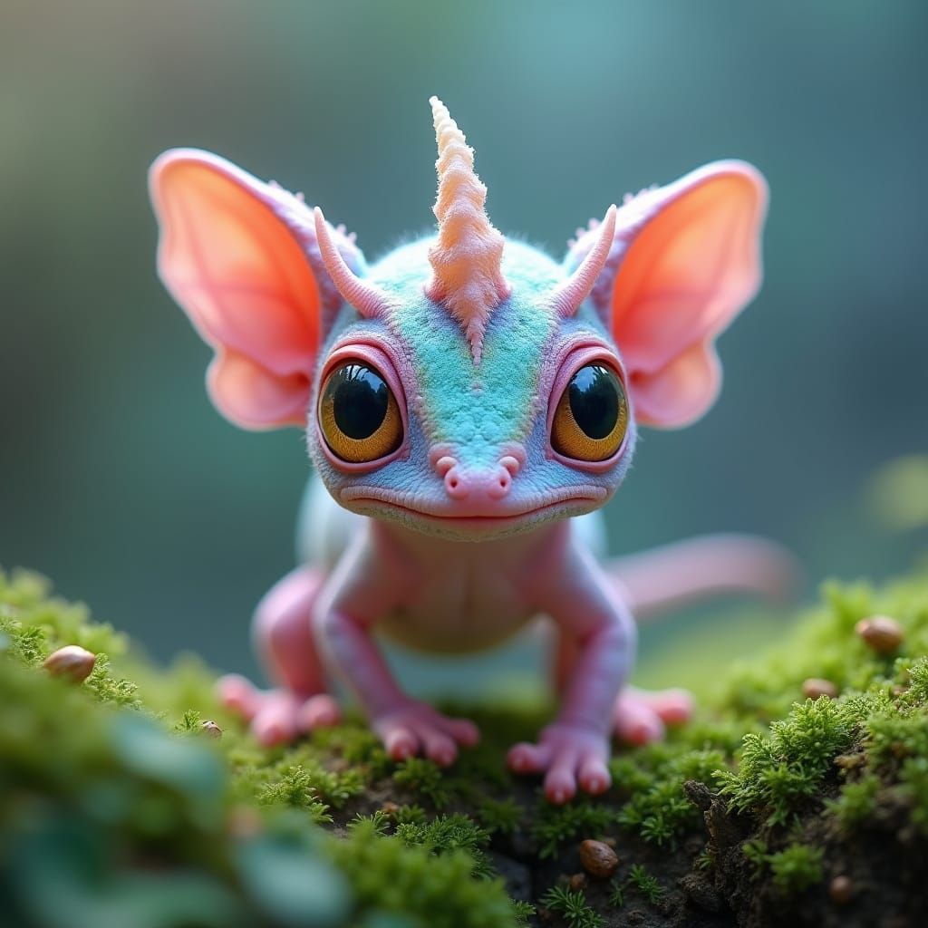 Pastel Chameleon-Mammal Hybrid Walks on Moss