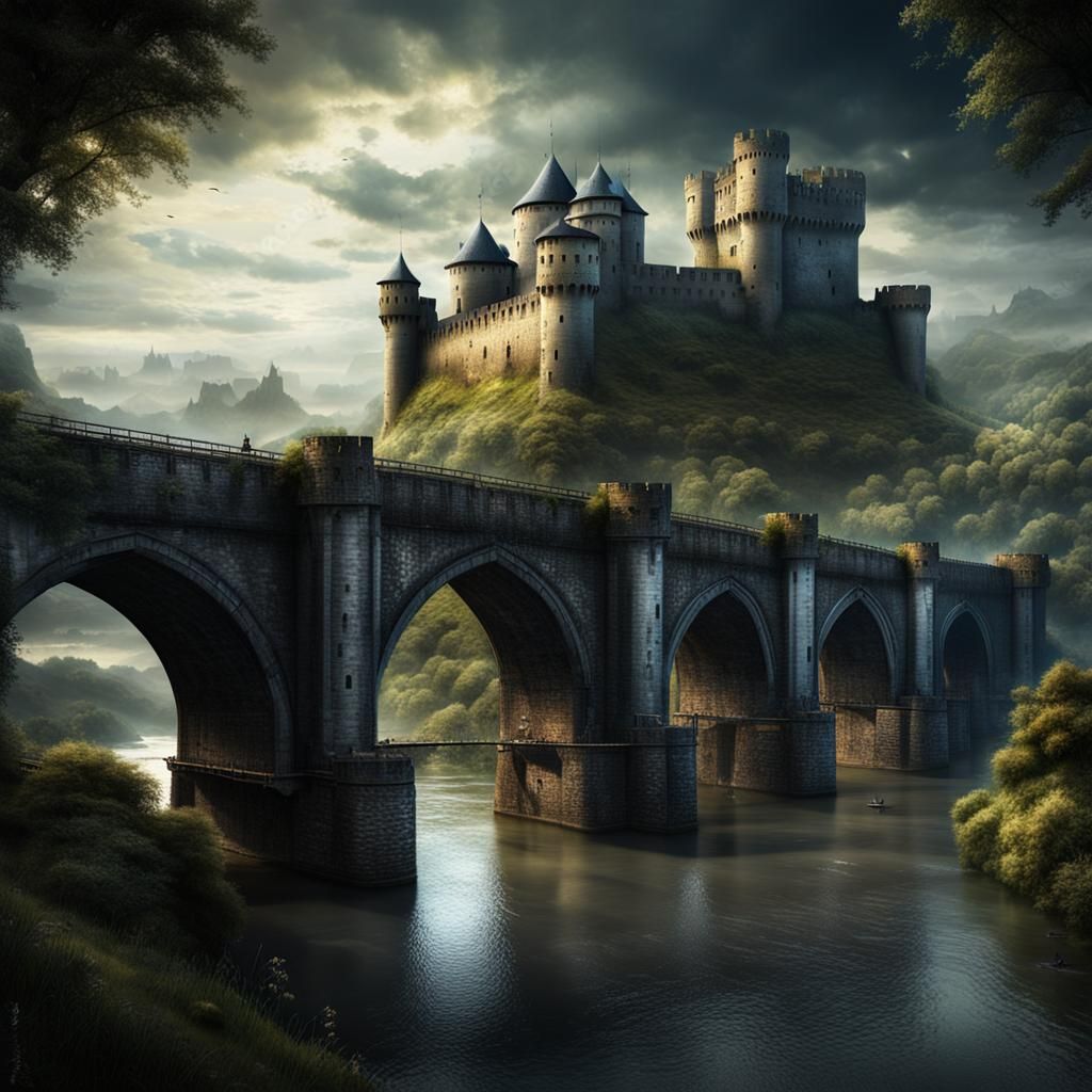 Dark Fantasy Fortress in Medieval France
